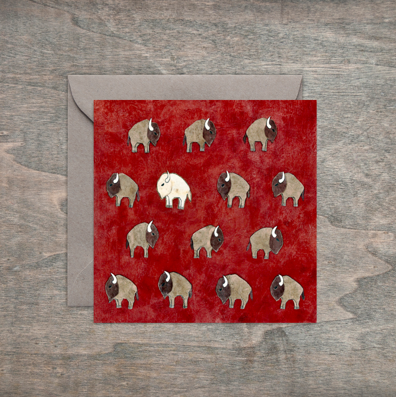 White Buffalo - Kris Batchelder Greeting Card