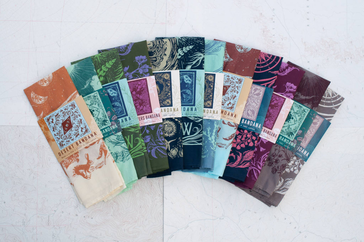 Alpine Wildflowers Premium Cotton Bandana