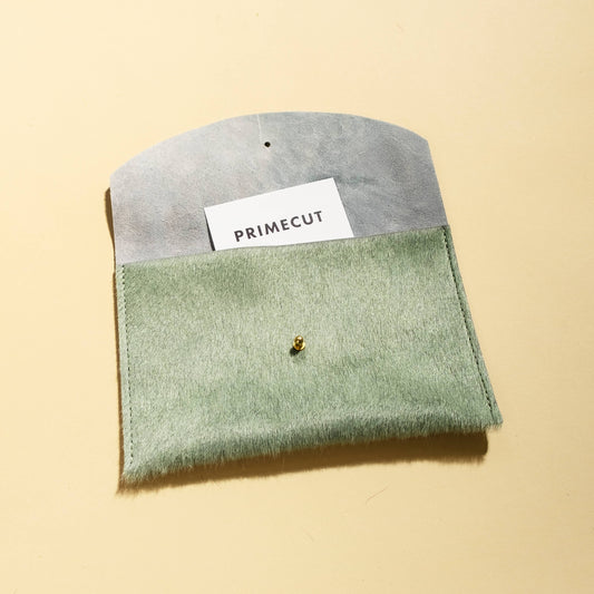 Envelope Pouch - Seafoam Hair on Hide
