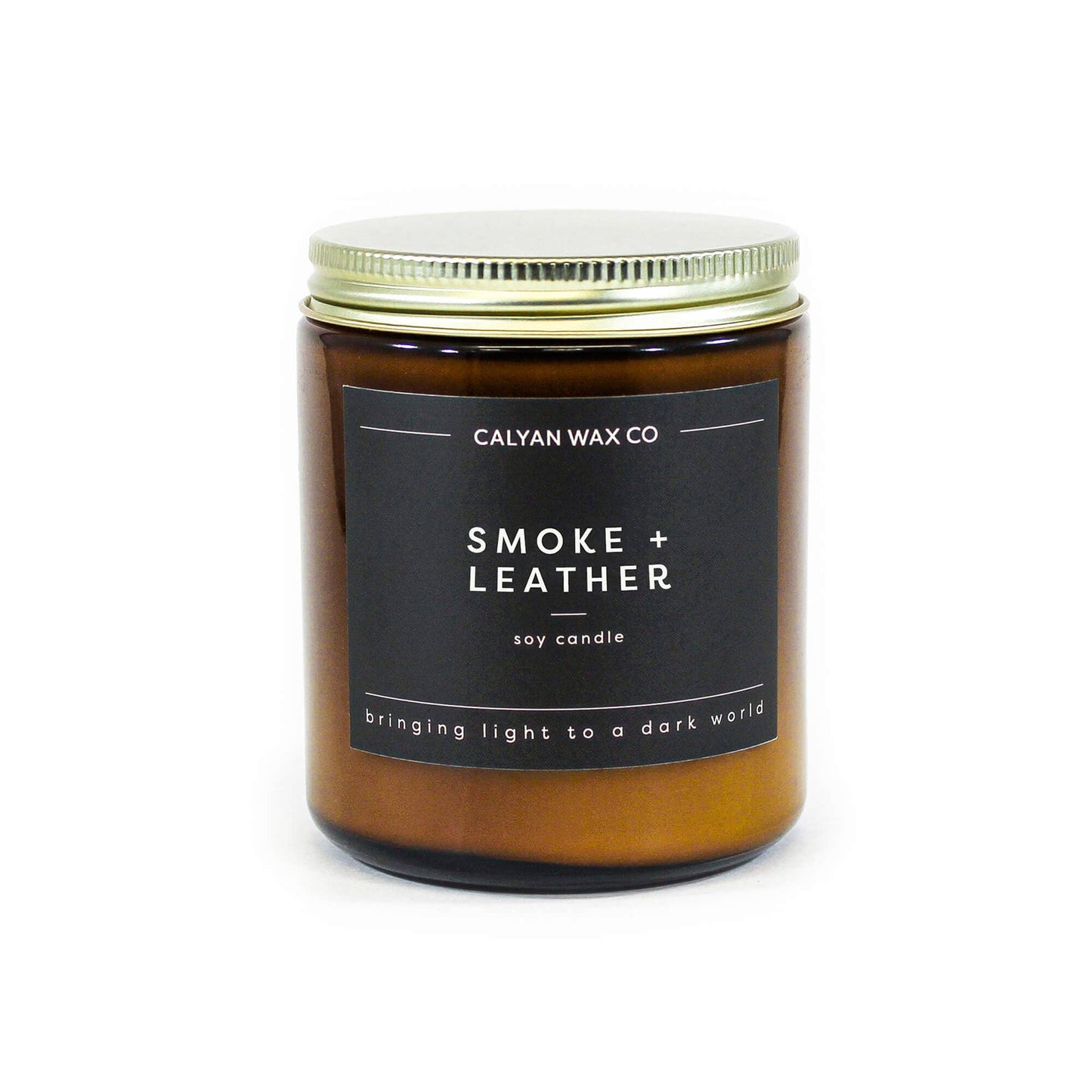Smoke + Leather - Amber Jar Soy Candle