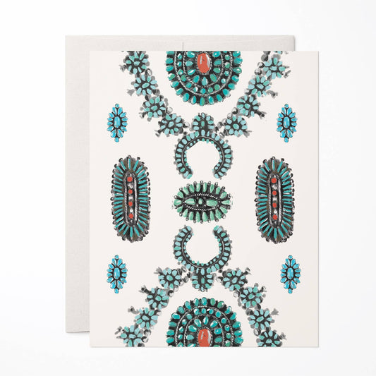 Blank Card Set of 6: Turquoise Jewelry
