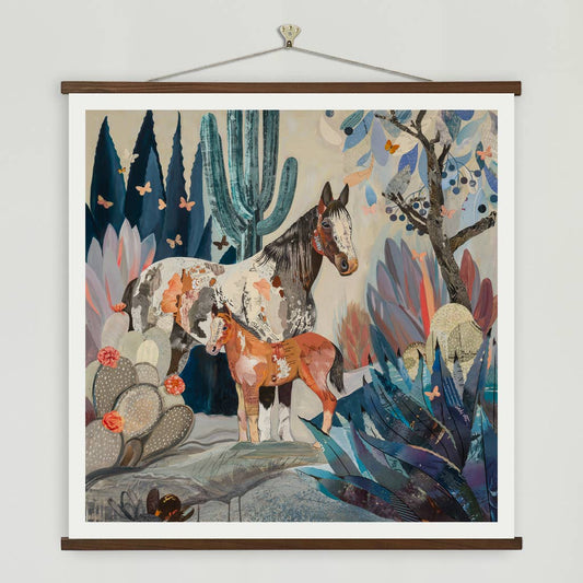 Art Print | Desert Horse Wall Art | BLUE MELODIES