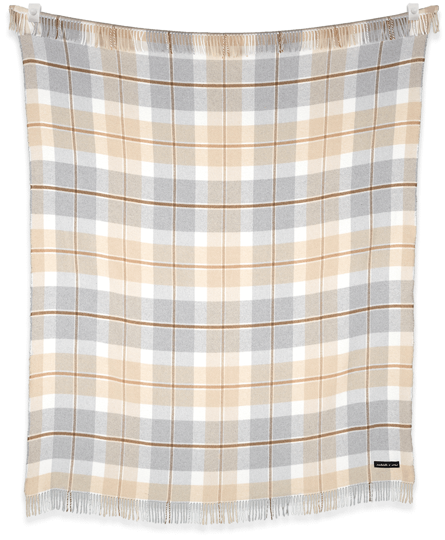 Folk Wheat Throw Blanket