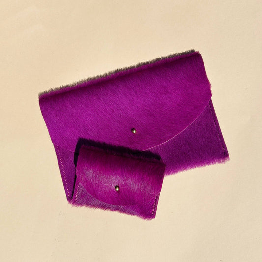 Cardholder - Fuchsia Hair on Hide