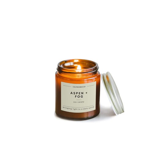 Aspen + Fog - Mini Amber Jar Soy Candle