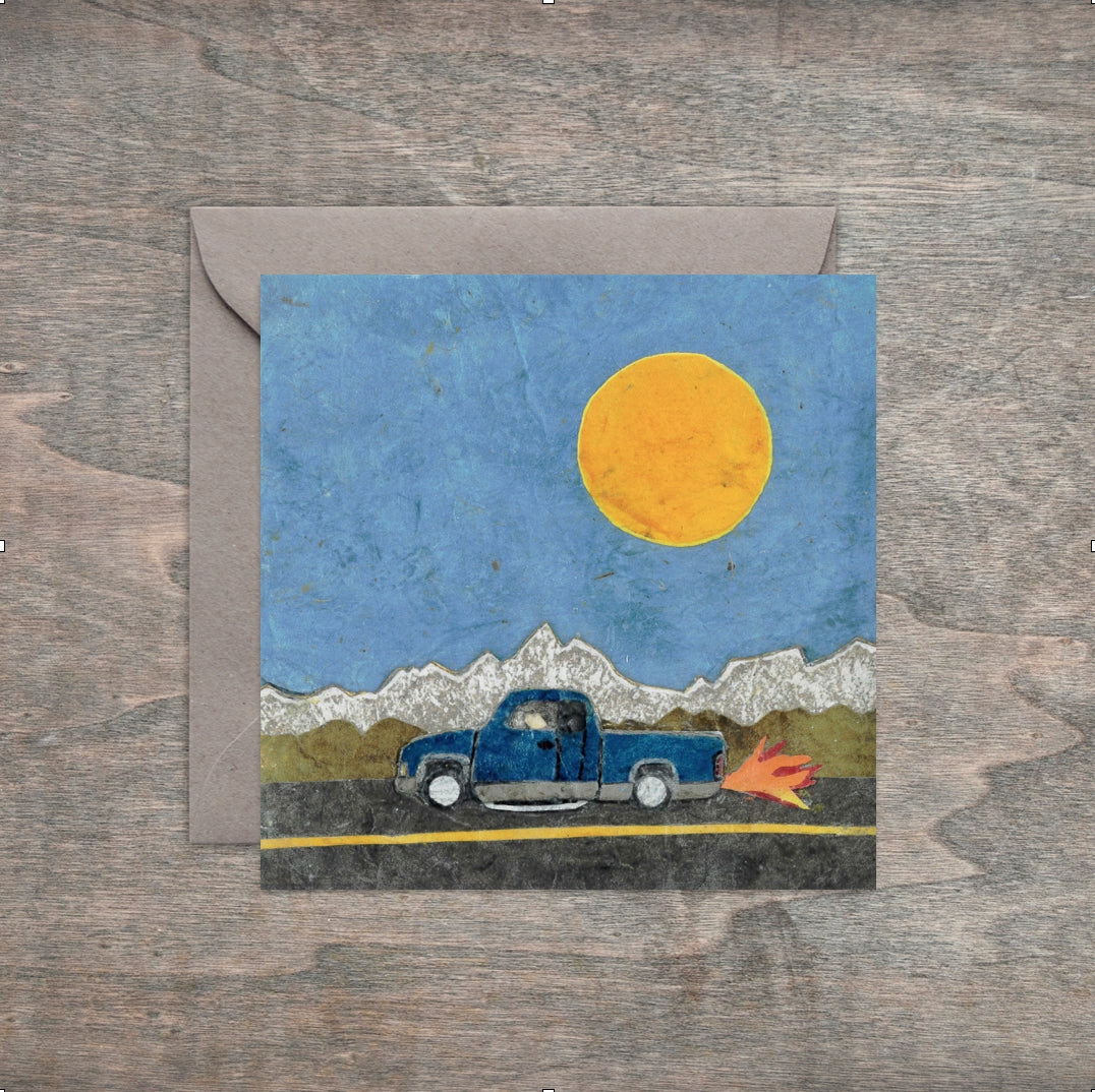 Teton Truckin' - Kris Batchelder Greeting Card
