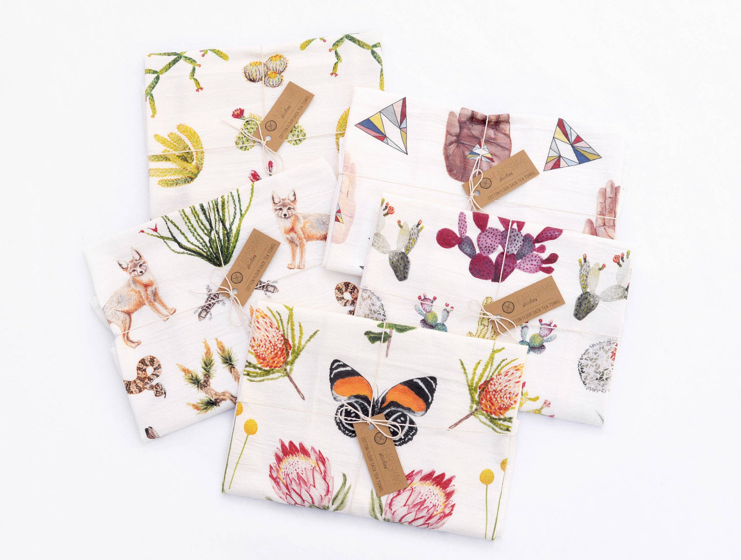 Purple Cactus Tea Towel
