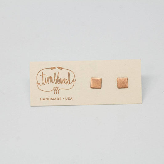 Square Studs in Sterling Silver