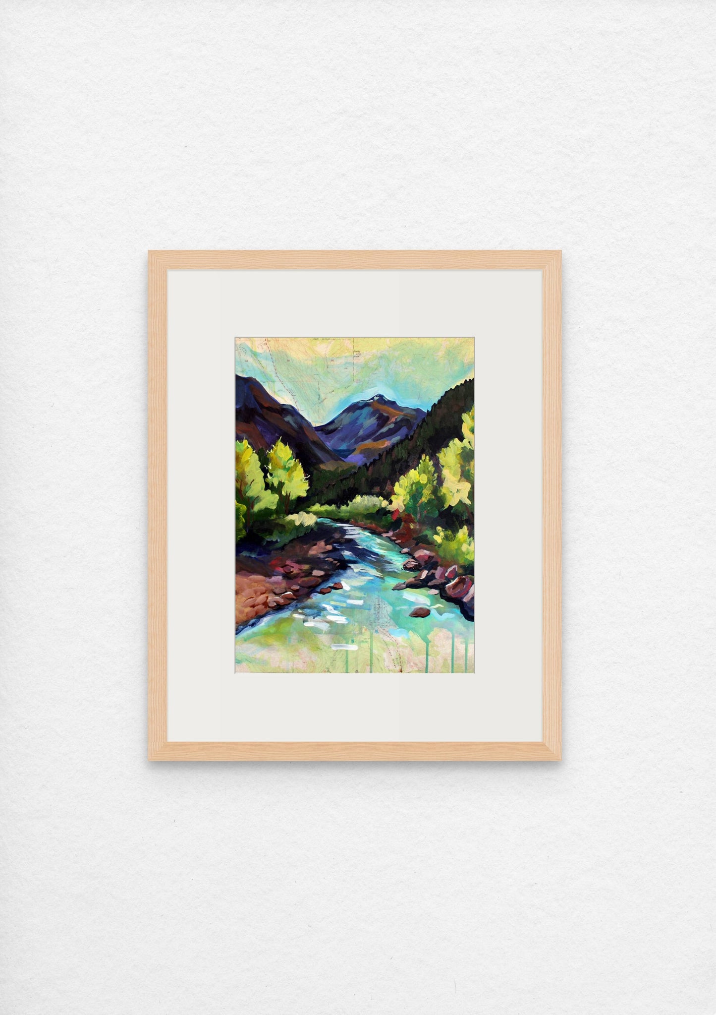 Ouray Map Art Print - Hannah Wilson Art