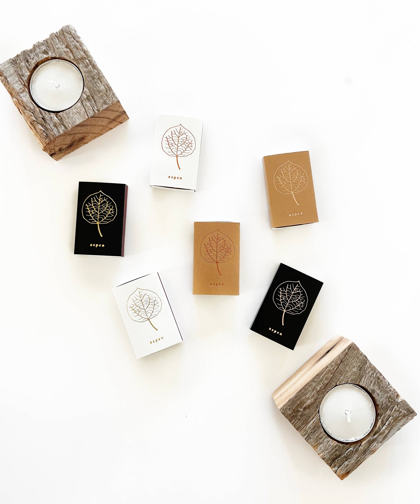 Aspen Leaf Matchbox | Mountain Decor | Forest Matches