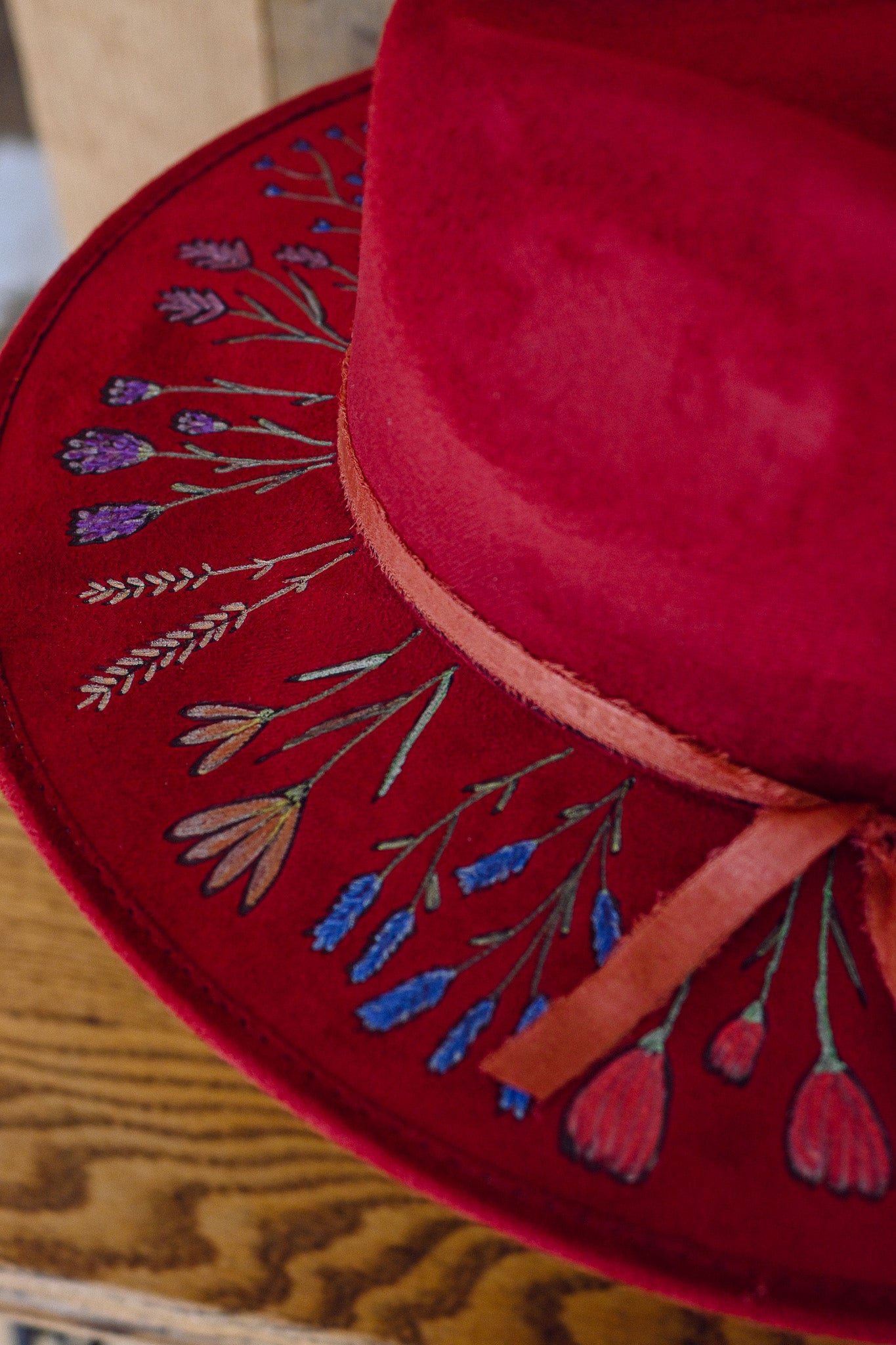 The Isabelle - Hand-Burned and Hand-Painted Custom Hat