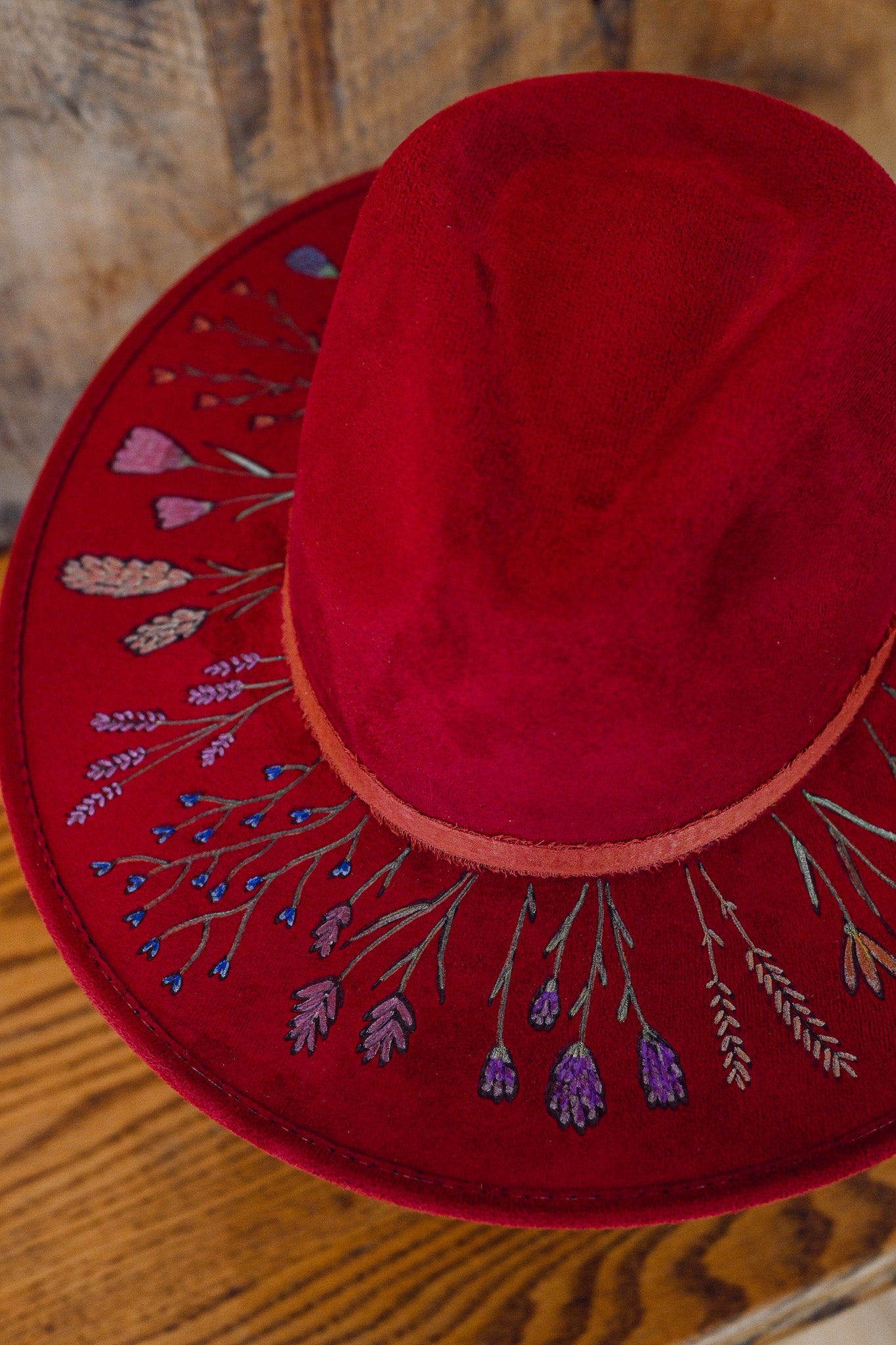 The Isabelle - Hand-Burned and Hand-Painted Custom Hat
