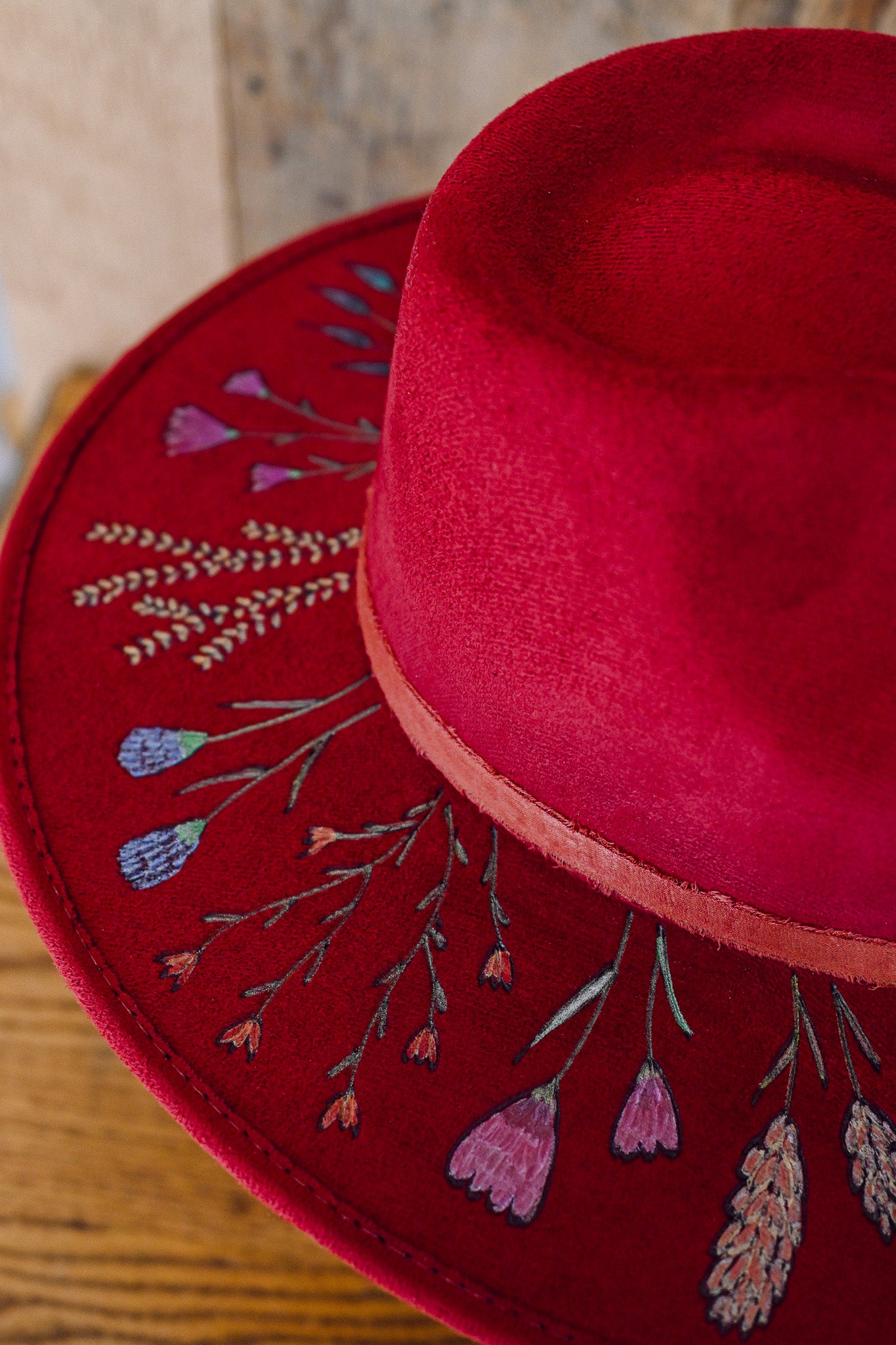 The Isabelle - Hand-Burned and Hand-Painted Custom Hat