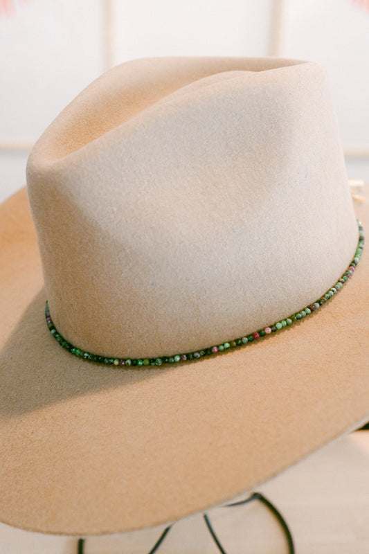 Fuchsite Ruby Gemstone Hat Band