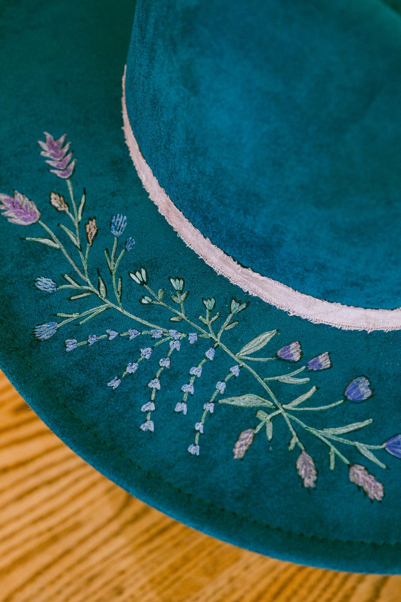 The Billie - Hand-Burned and Hand-Painted Hat