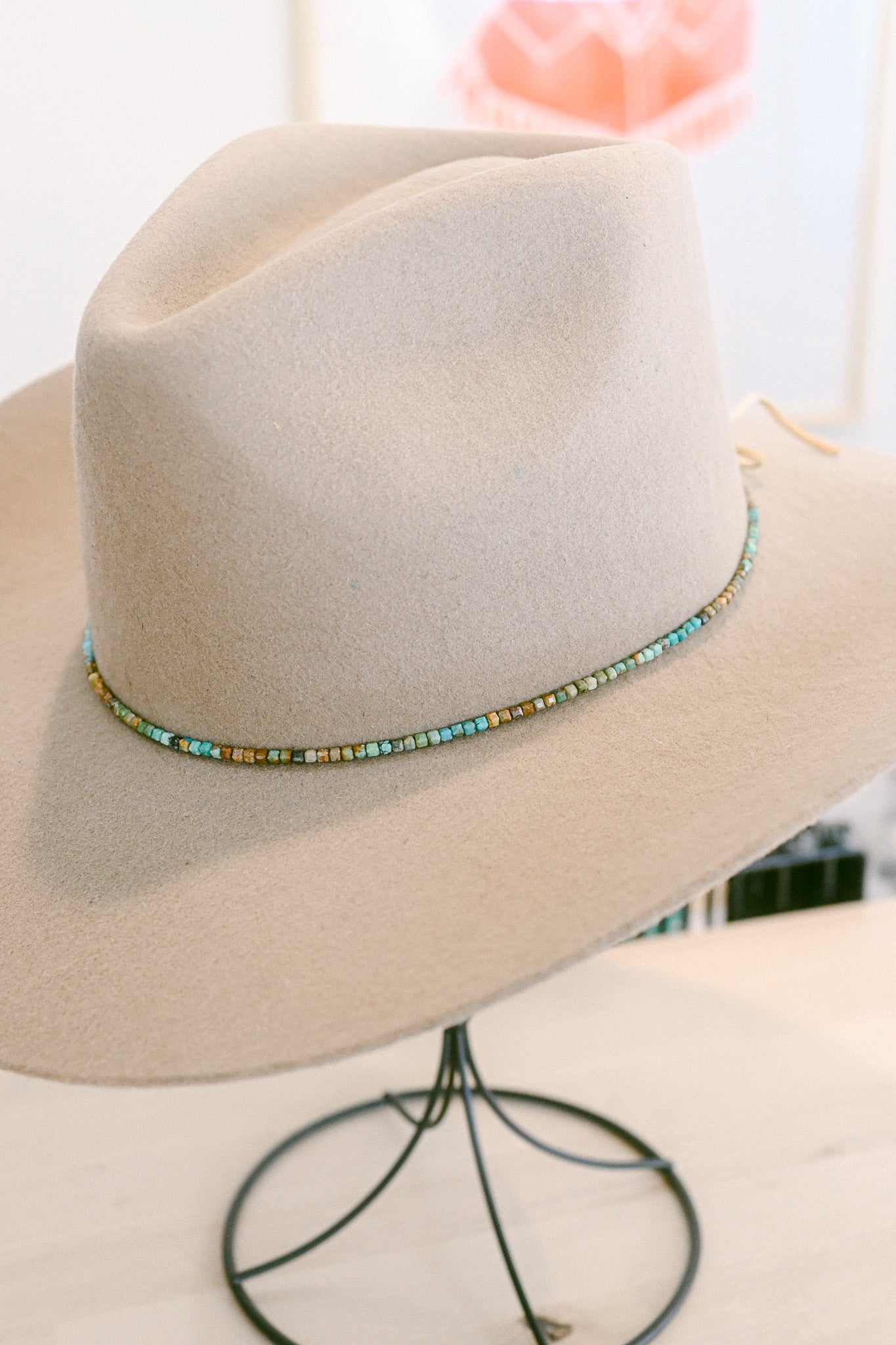 Ombre Turquoise Gemstone Hat Band