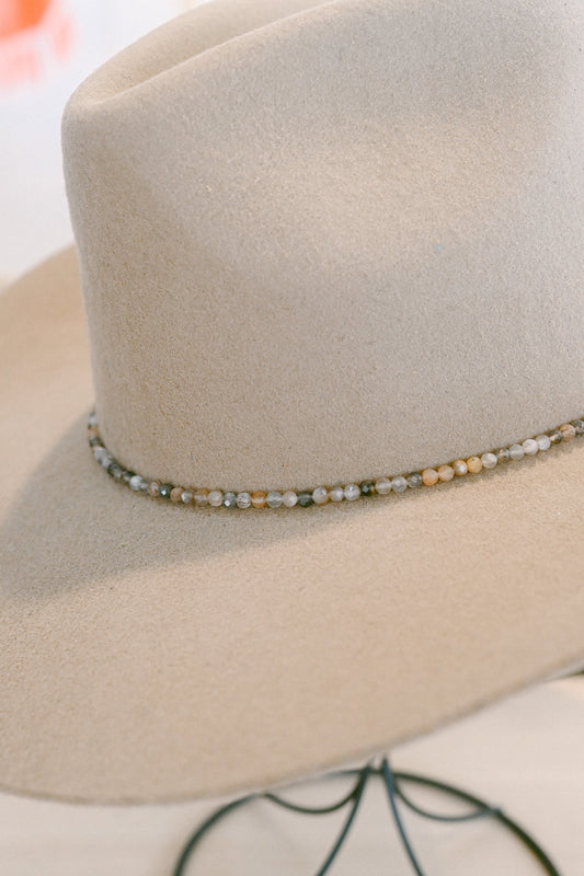 Gray Moonstone Gemstone Hat Band