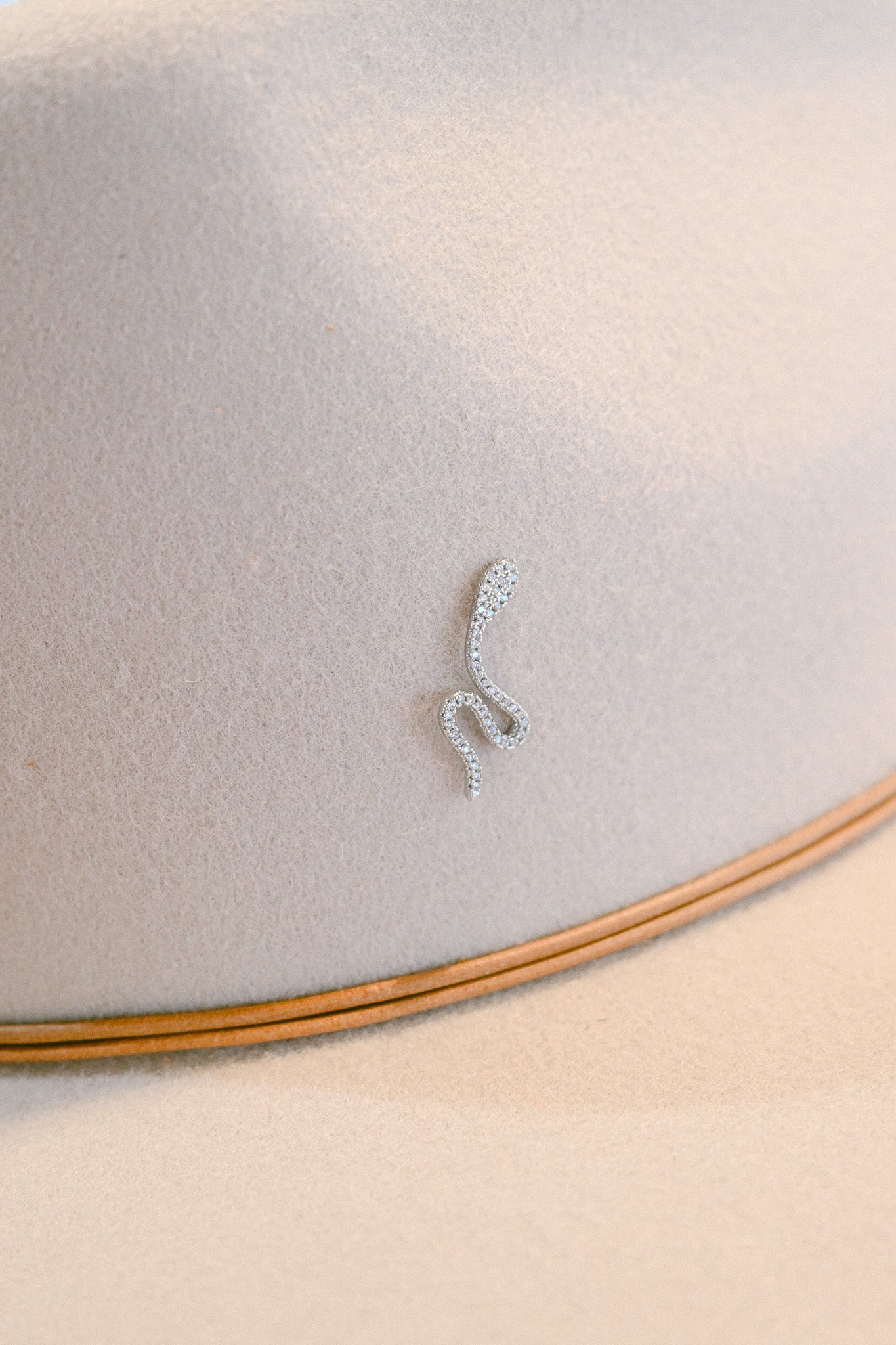 Crystal Snake Hat Charm