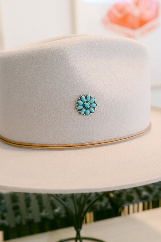 Turquoise Flower Pin
