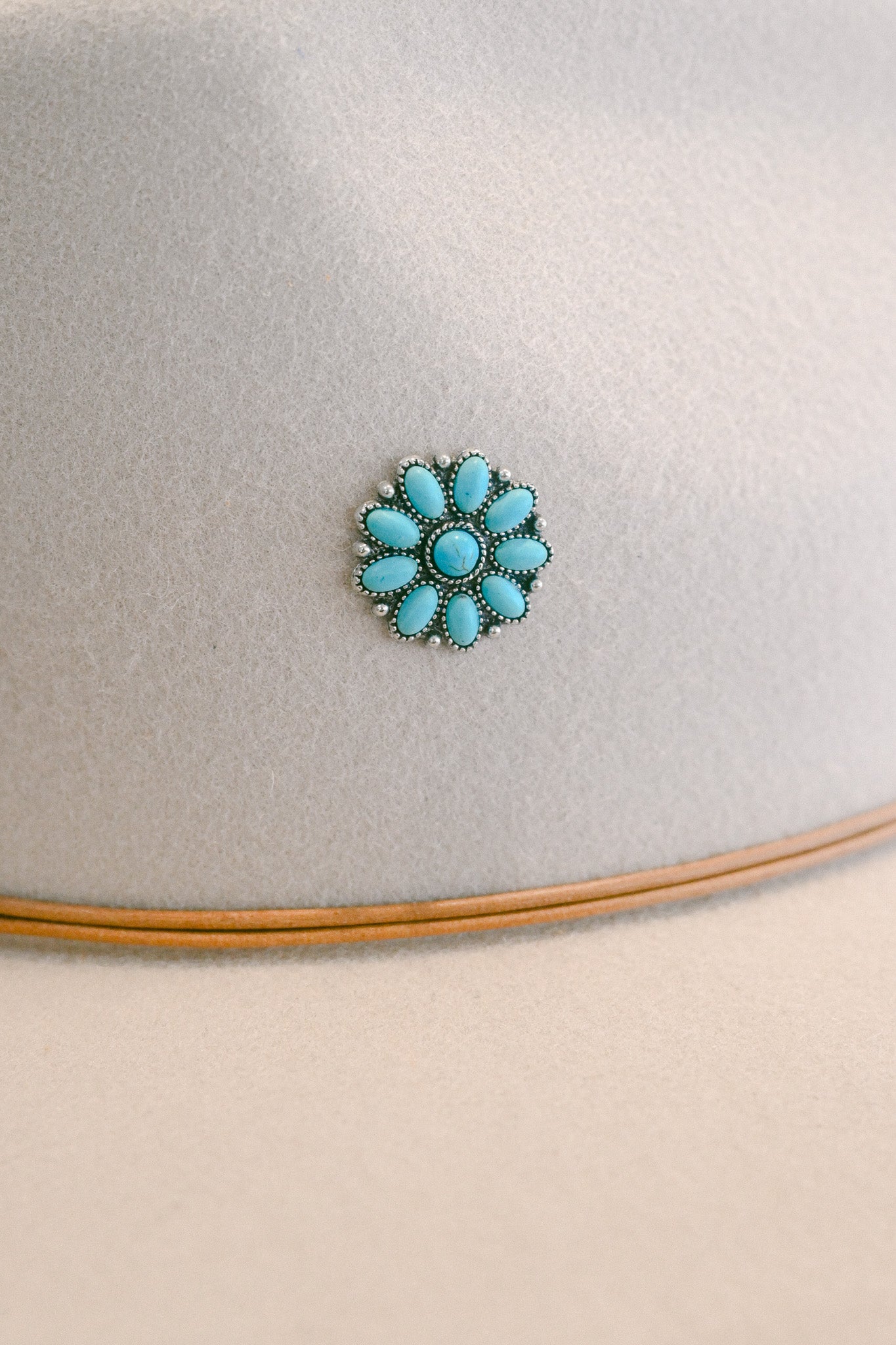 Turquoise Flower Pin