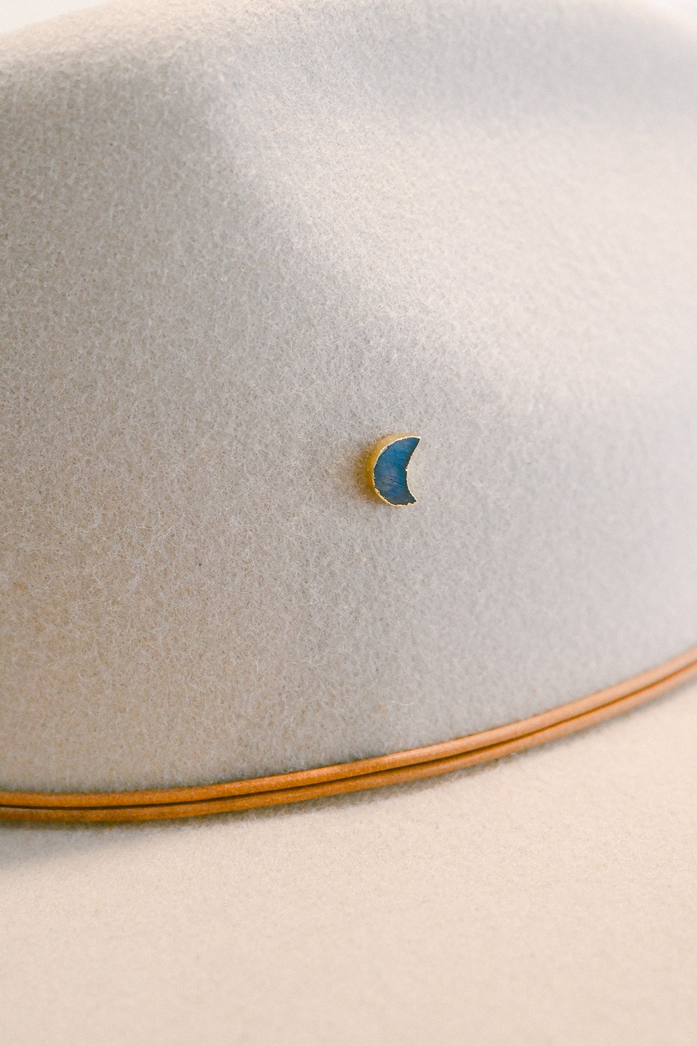 Labradorite Moon Hat Charm