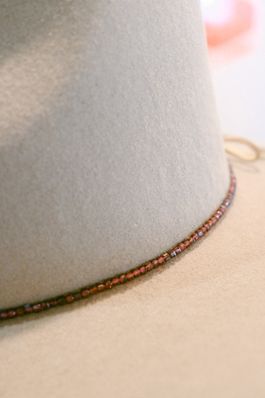 Rhodolite Garnet Gemstone Hat Band