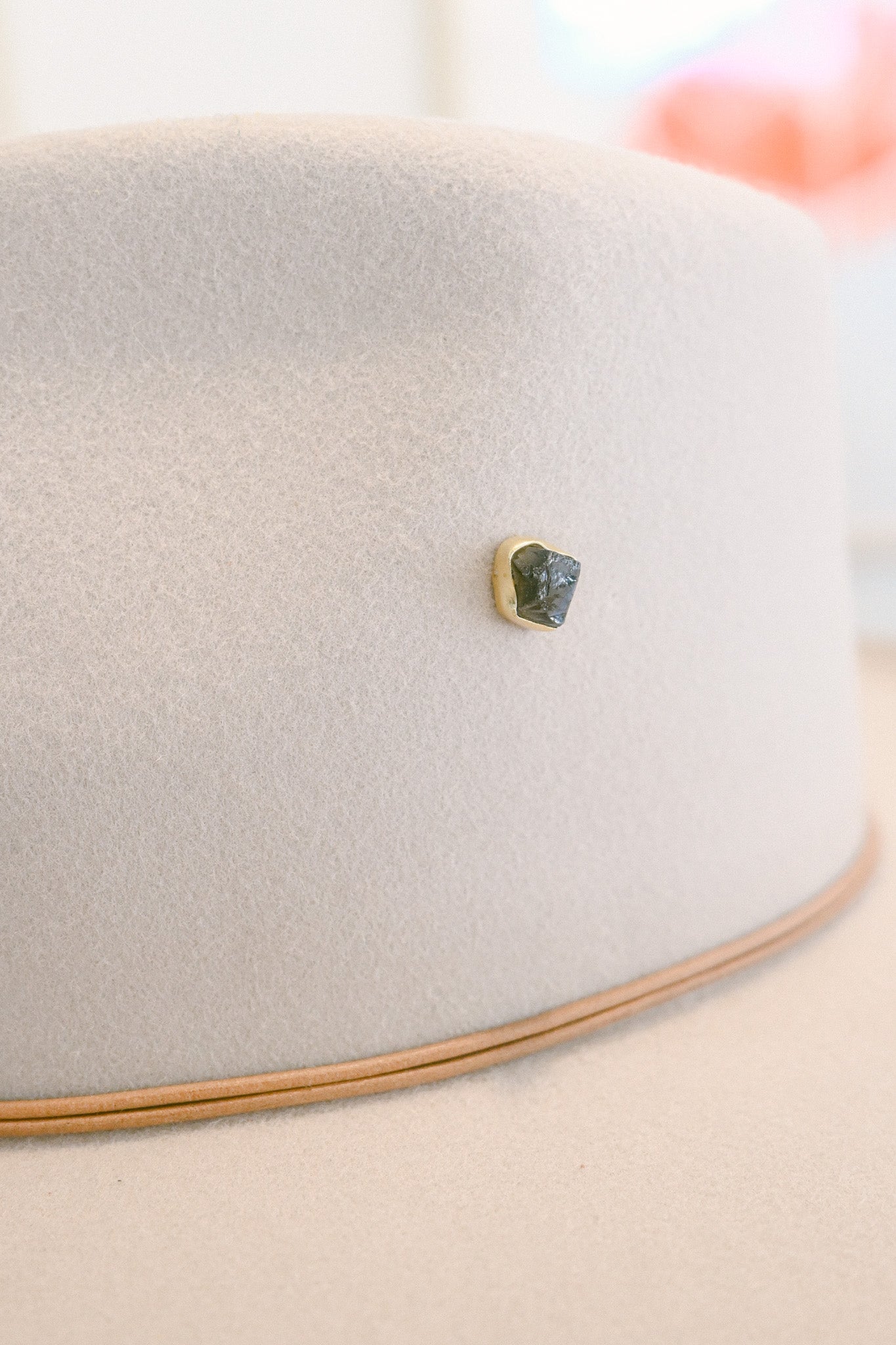 Smoky Quartz Gemstone Hat Charm