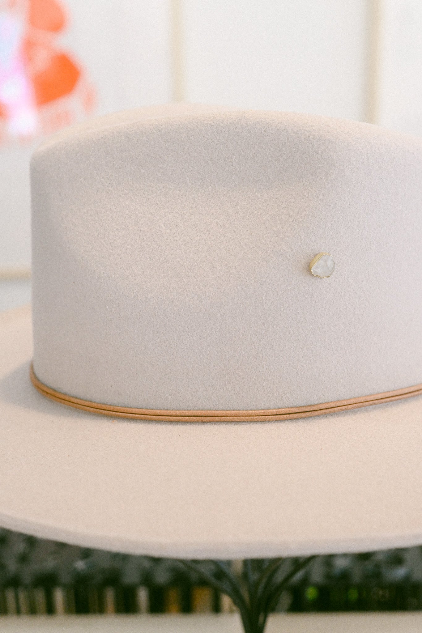Quartz Gemstone Hat Charm
