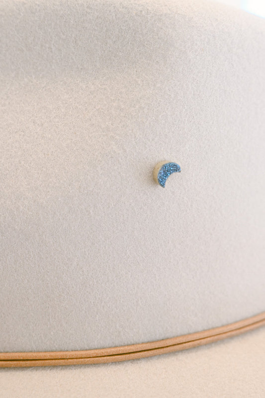 Druzy Moon Hat Charm