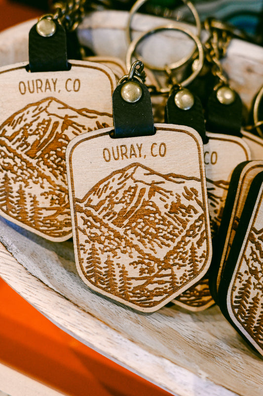Birch Wood Ouray Keychain