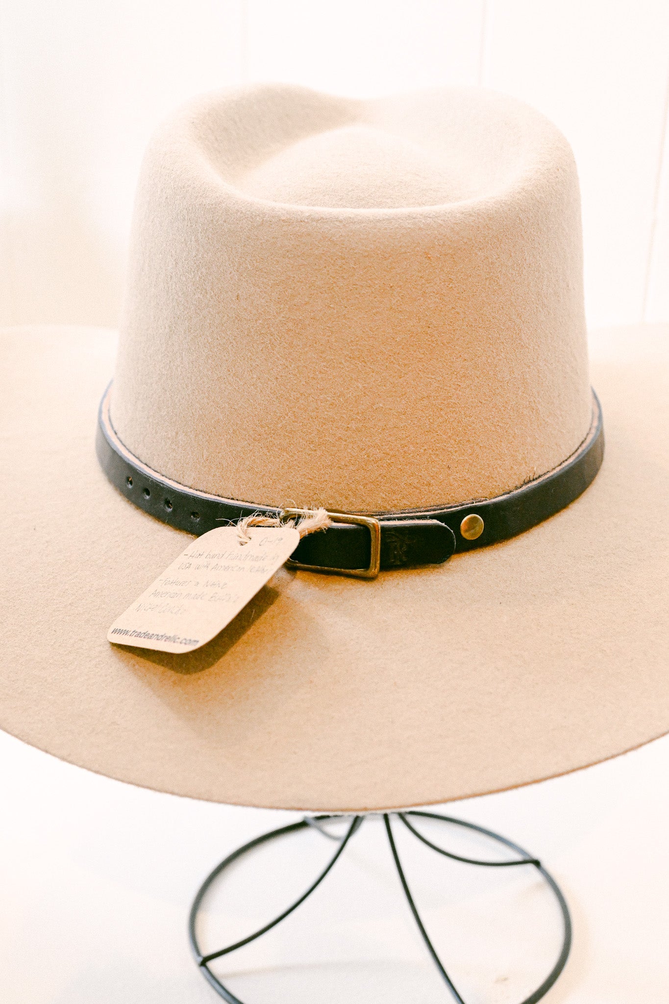 Buffalo Nickel Leather Hat Band