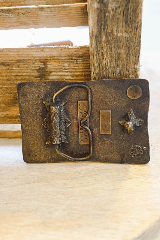 Vintage 1976 Brass Colorado Belt Buckle