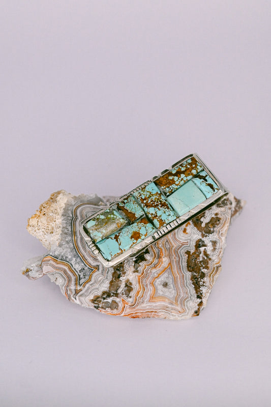 Brandon Etcitty Navajo Turquoise and Sterling Silver Money Clip