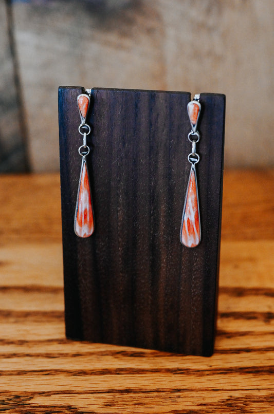 Alfred Gasper Navajo Handmade Spiny Oyster Earrings