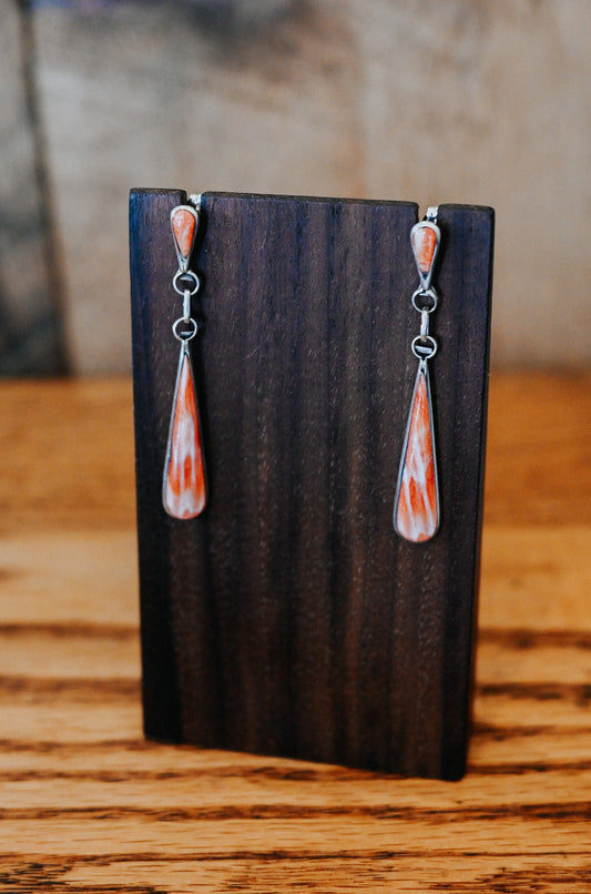 Alfred Gasper Navajo Handmade Spiny Oyster Earrings