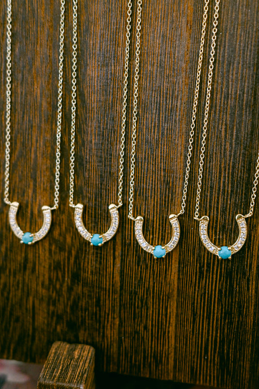 14K Gold Plate Kingman Turquoise Necklace