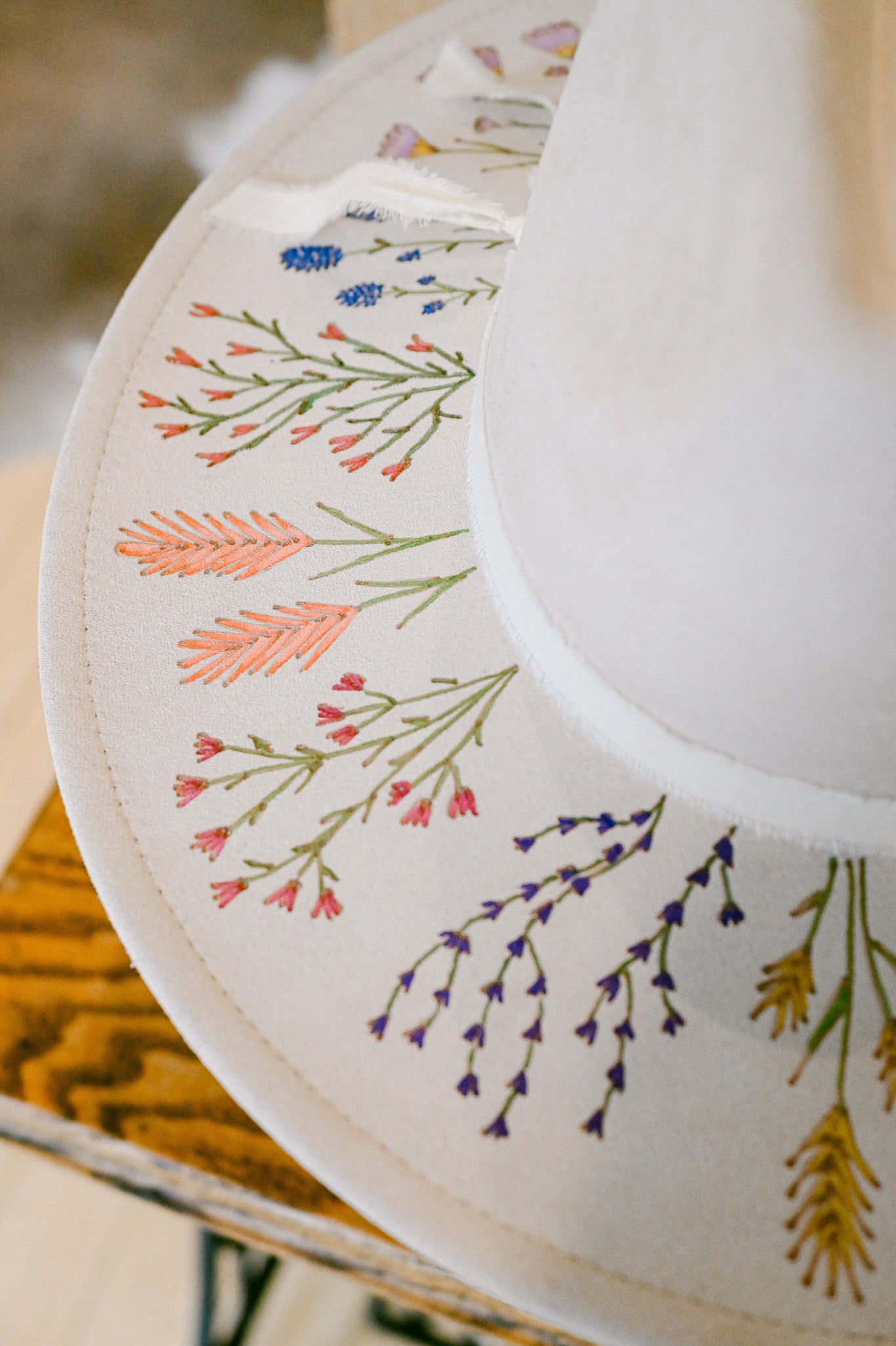 The Susannah - Hand Burned and Hand-Painted Wildflower Hat
