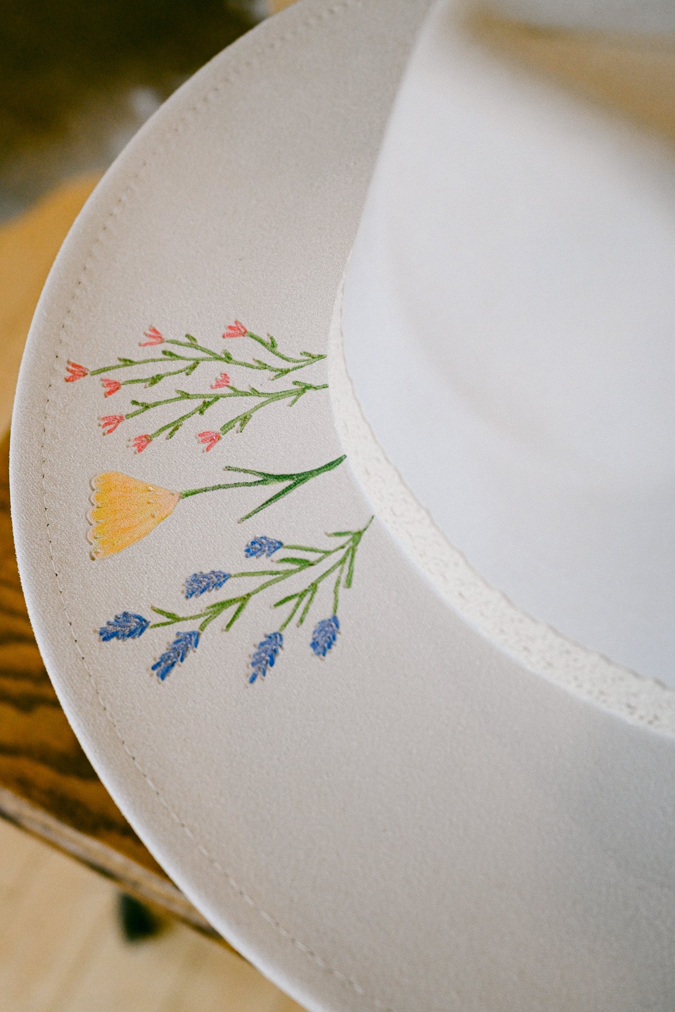 The Bonnie - Hand-Burned and Hand-Painted Wildflower Hat