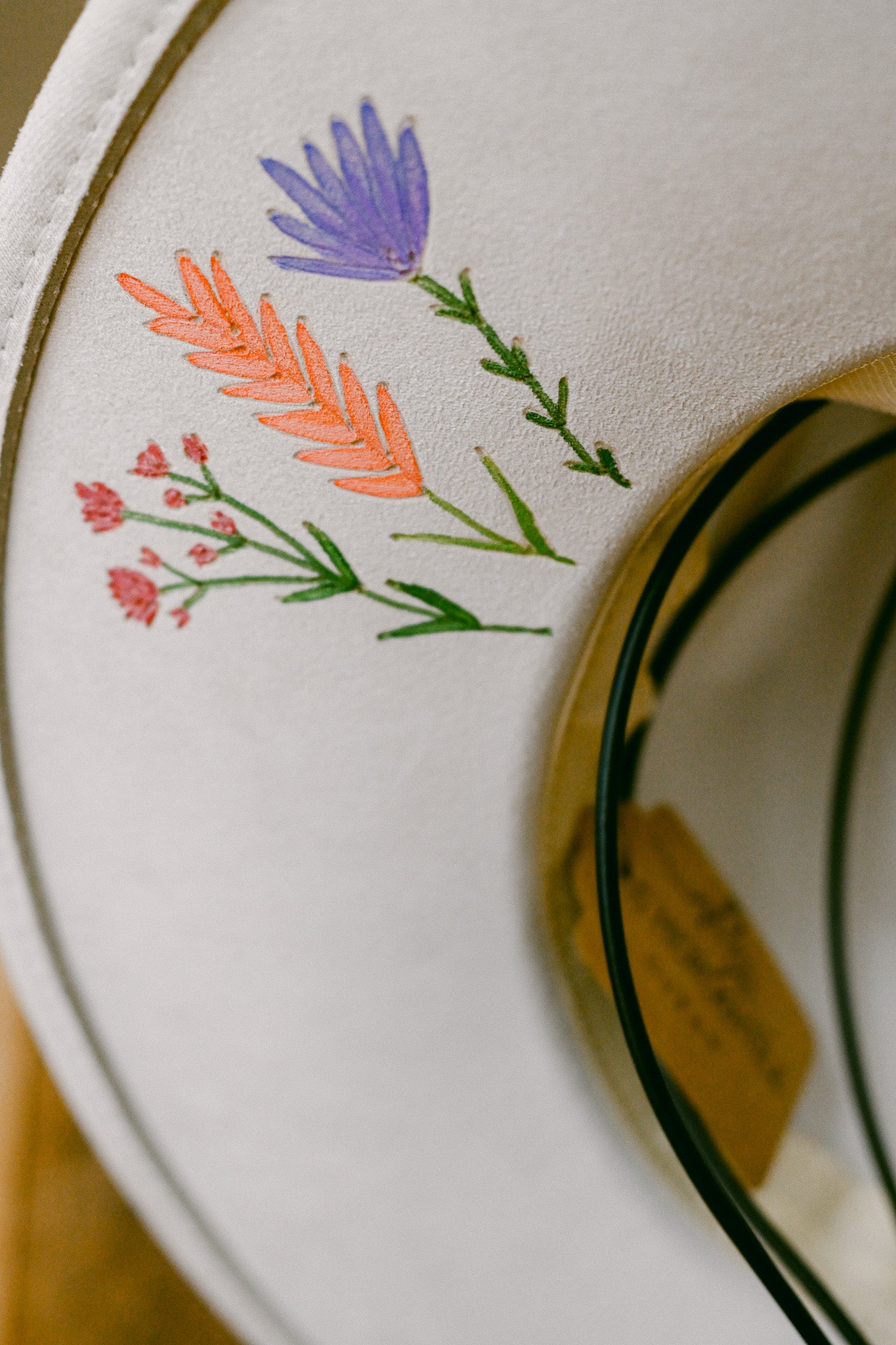 The Bonnie - Hand-Burned and Hand-Painted Wildflower Hat