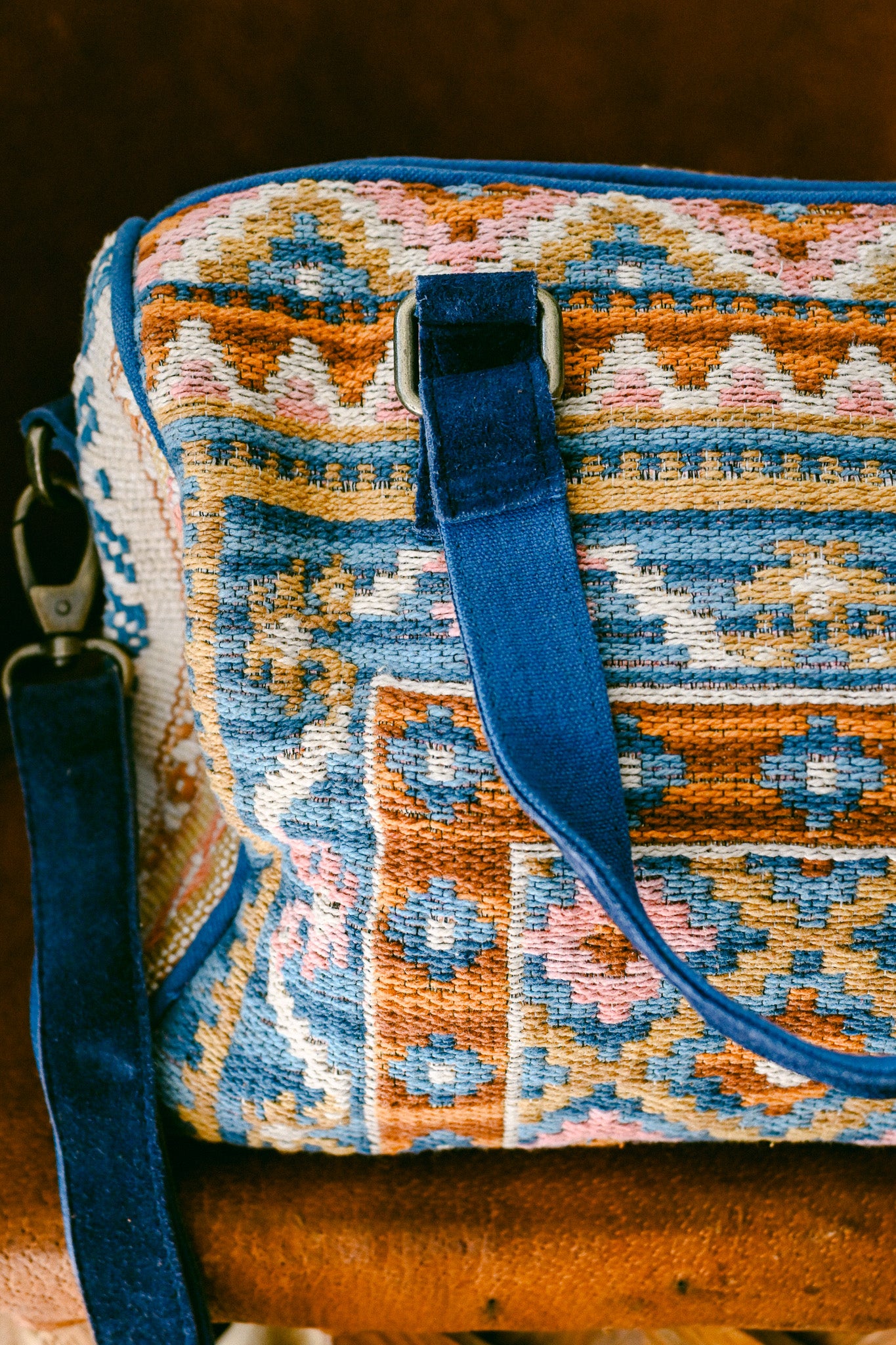 Castle Island Southwest Print Boston Bag