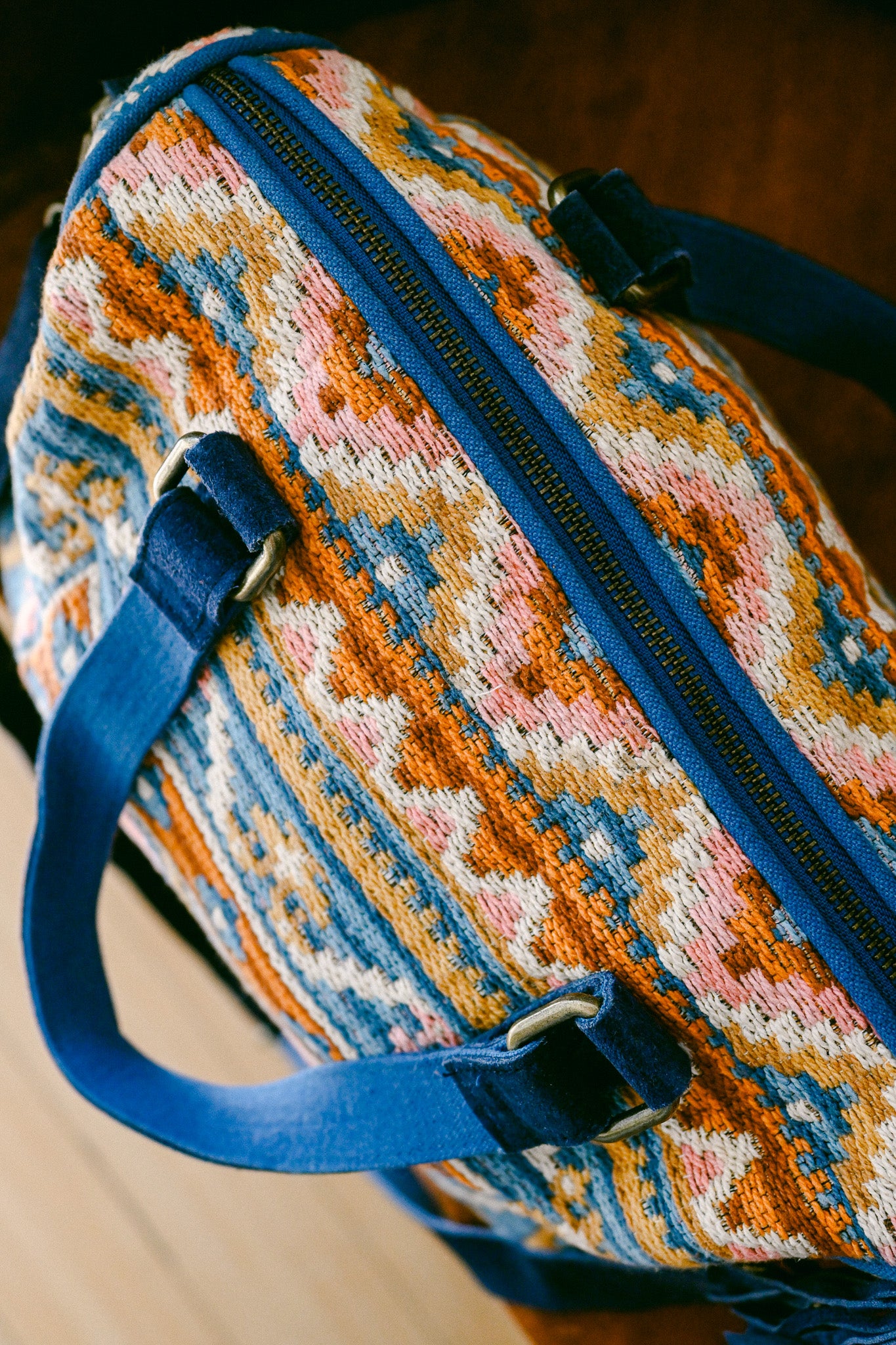 Castle Island Southwest Print Boston Bag