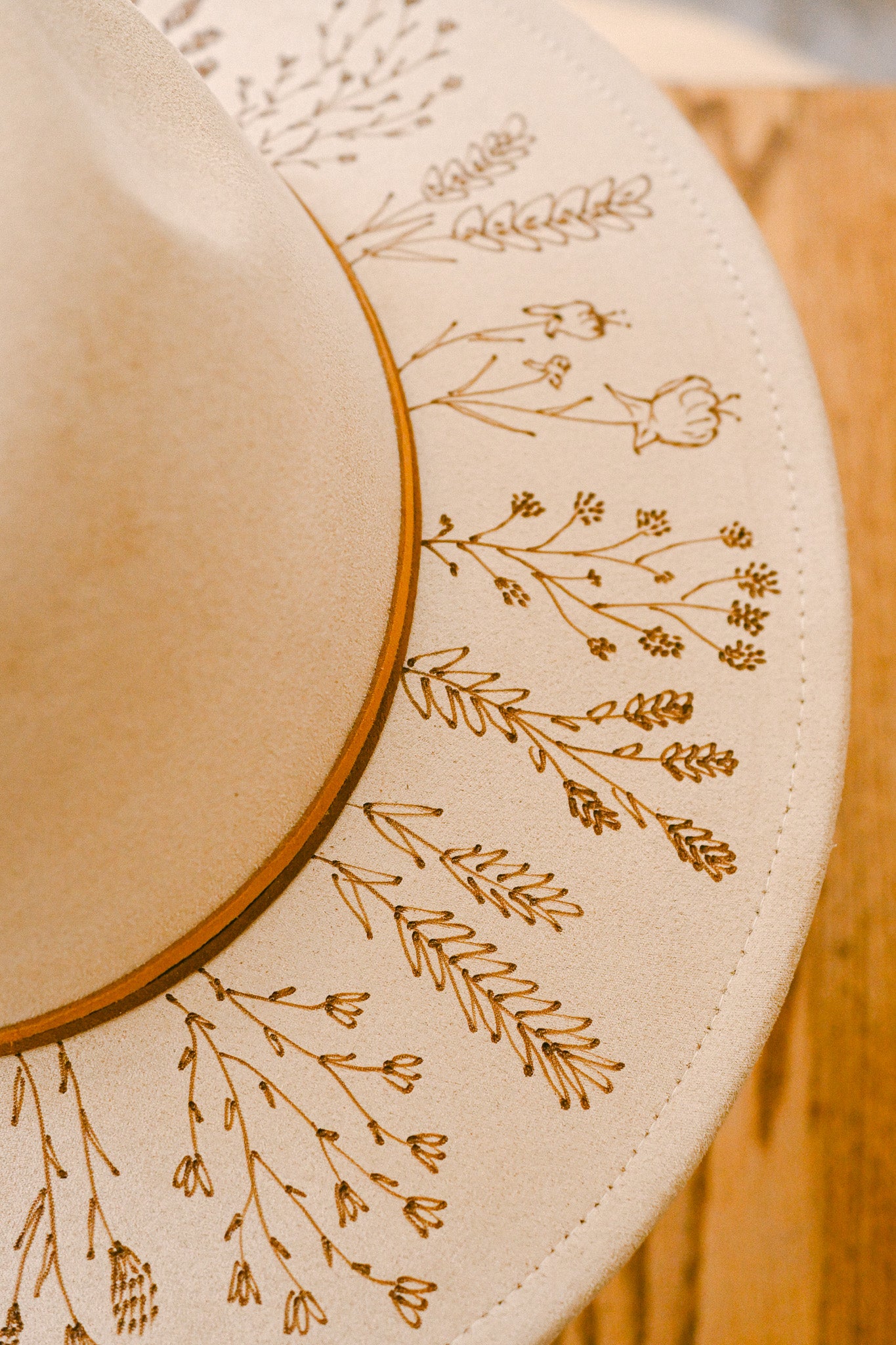 The Dakota - Hand-Burned Wildflower Hat