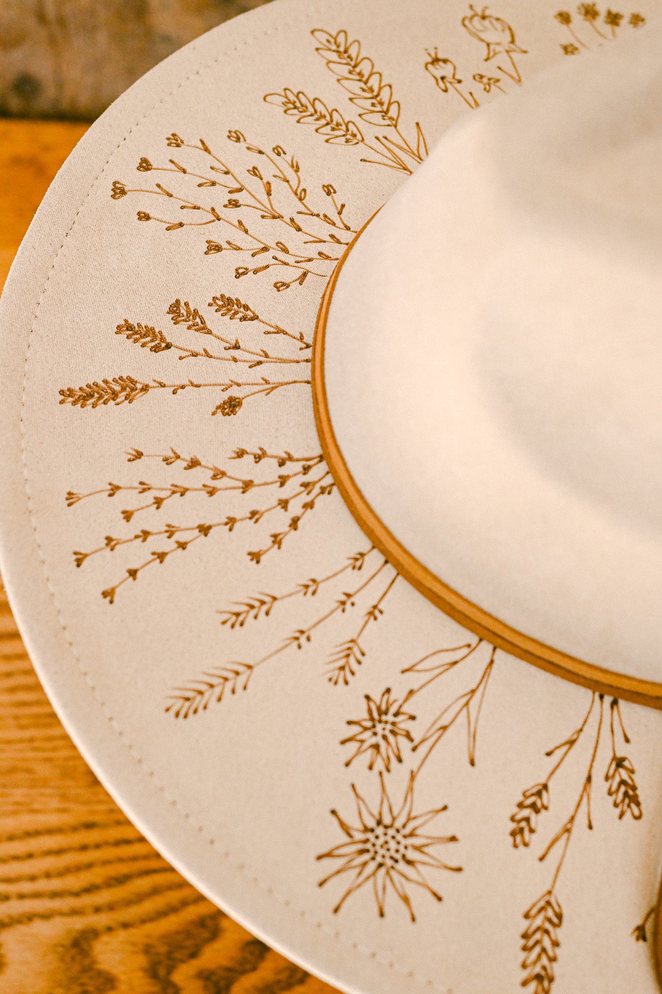 The Dakota - Hand-Burned Wildflower Hat