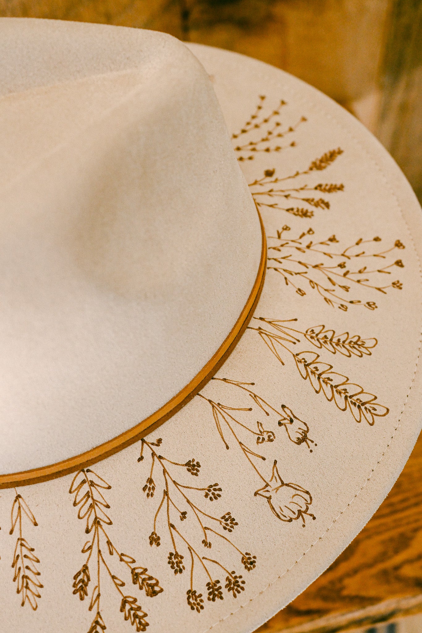 The Dakota - Hand-Burned Wildflower Hat