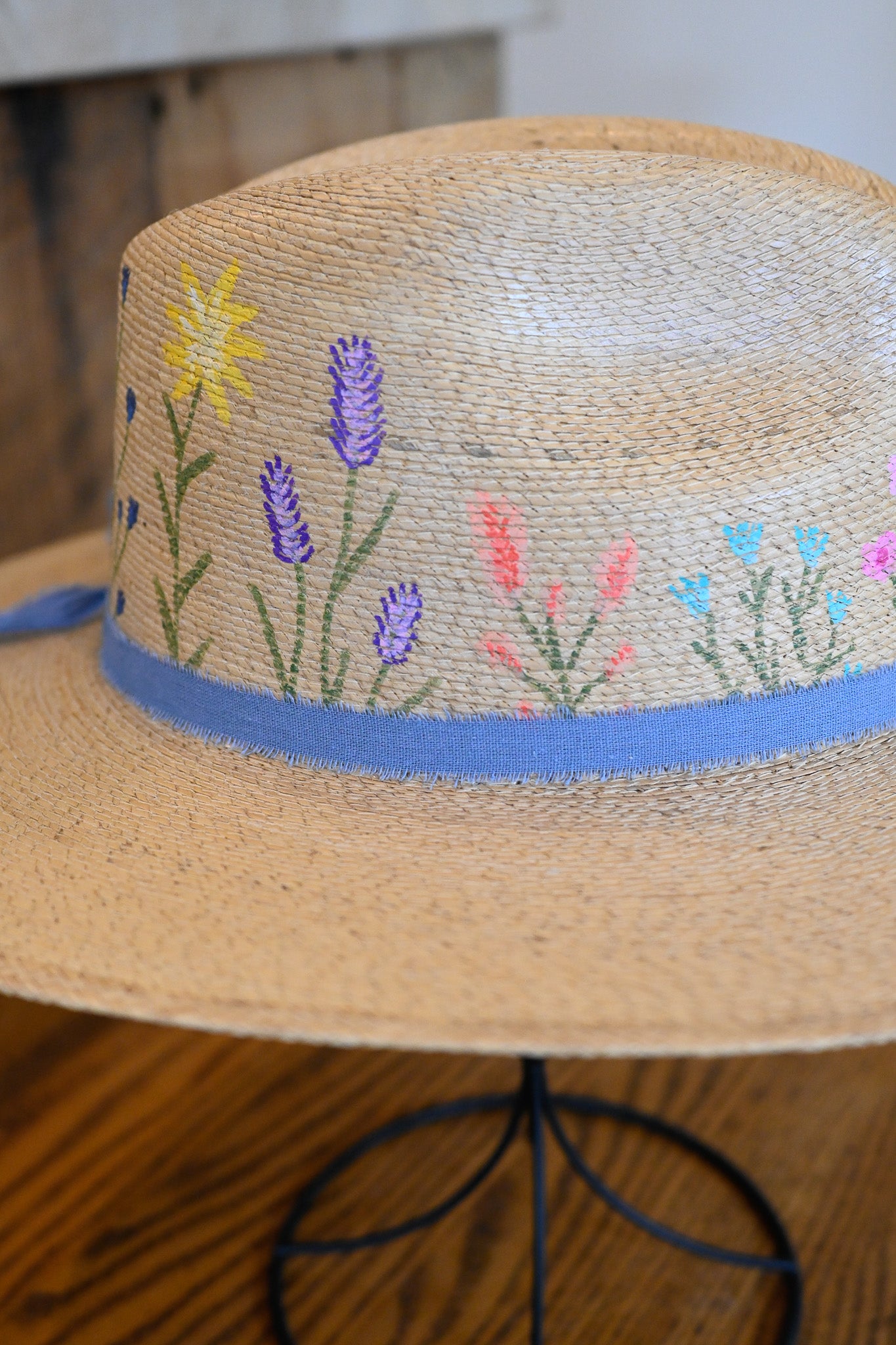 The Mabel - Hand-Painted Wildflower Hat