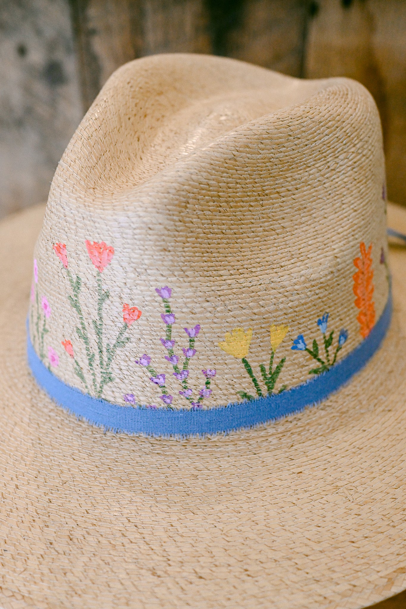 The Mabel - Hand-Painted Wildflower Hat