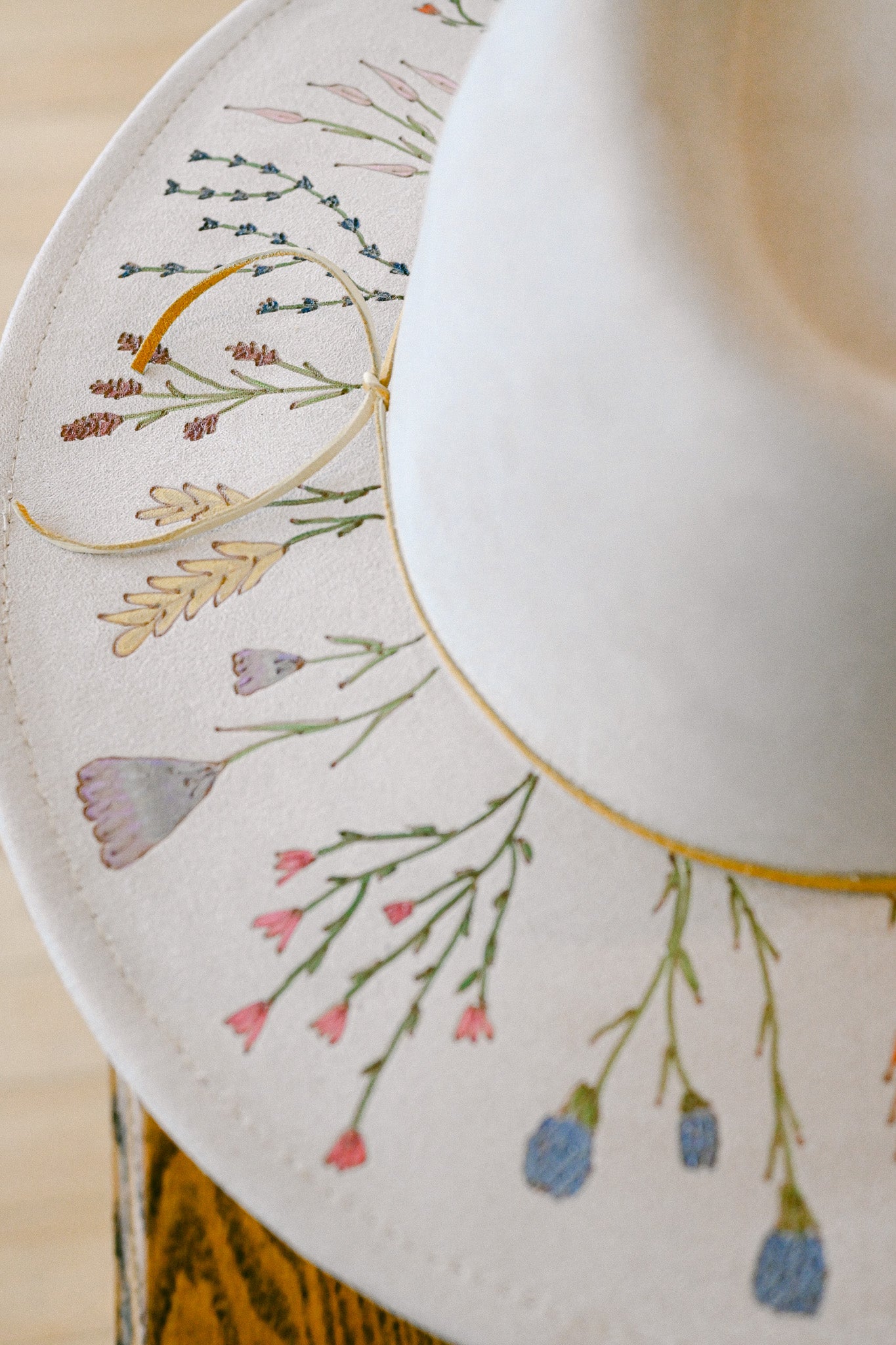 The Merritt - Hand-Burned and Hand-Painted Wildflower Hat