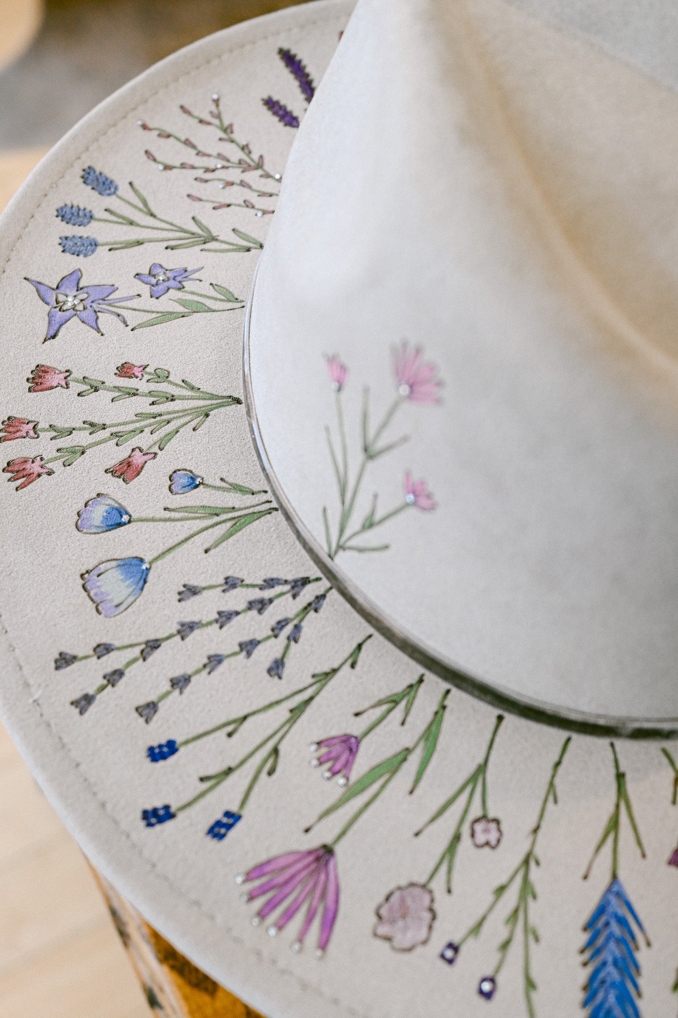 The Gemma - Hand-Burned & Hand-Painted Wildflower Hat