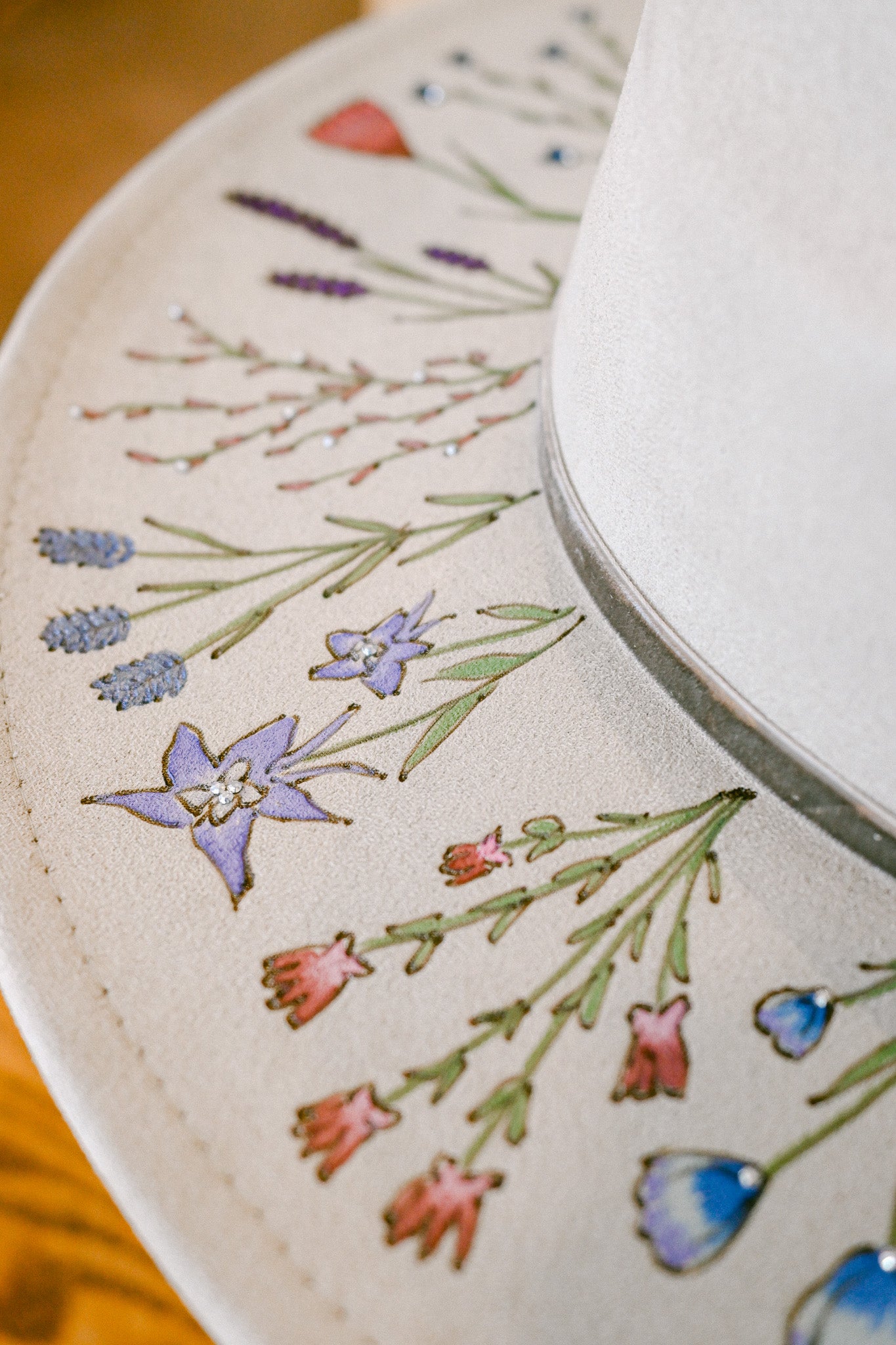 The Gemma - Hand-Burned & Hand-Painted Wildflower Hat