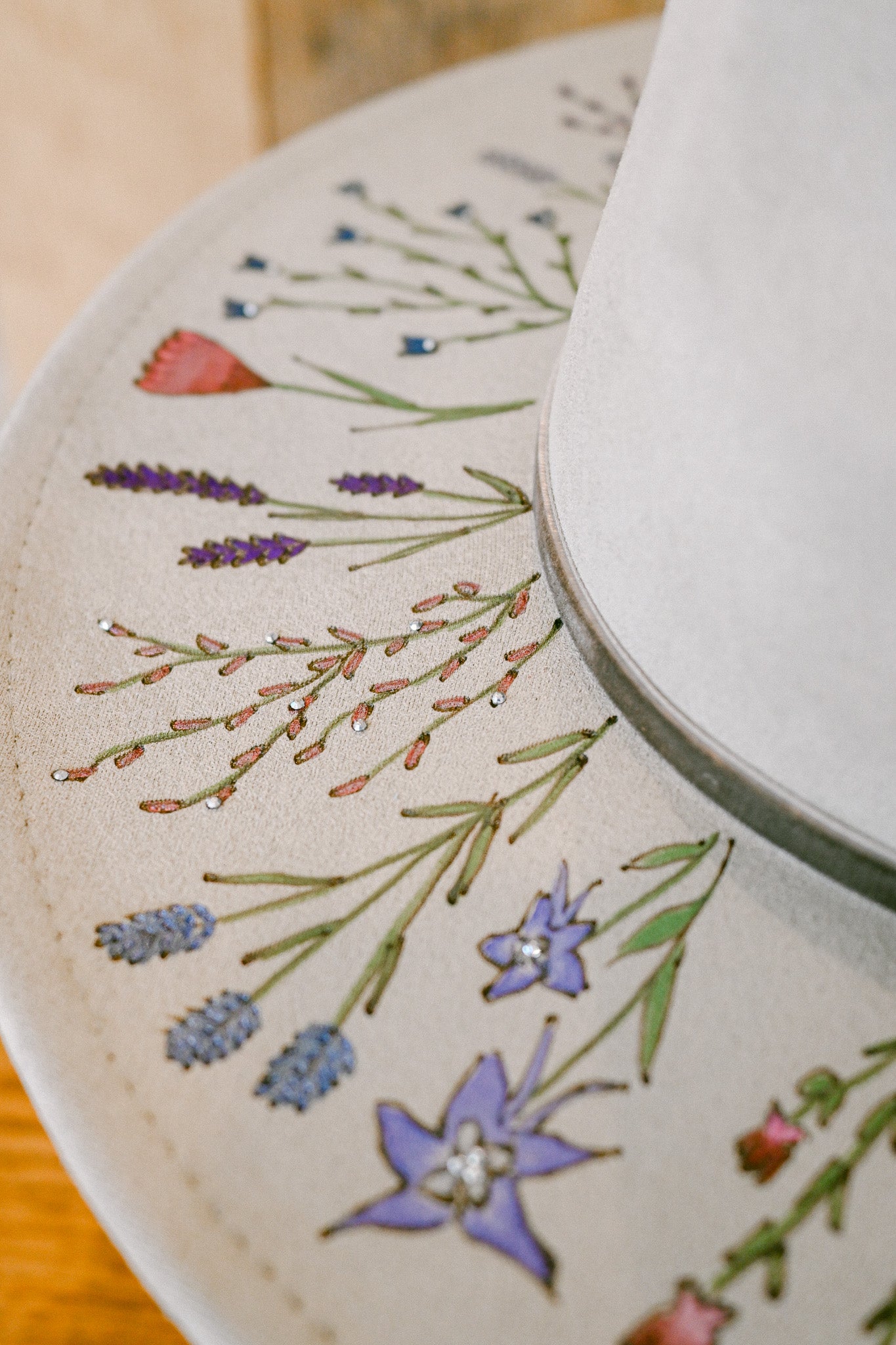 The Gemma - Hand-Burned & Hand-Painted Wildflower Hat